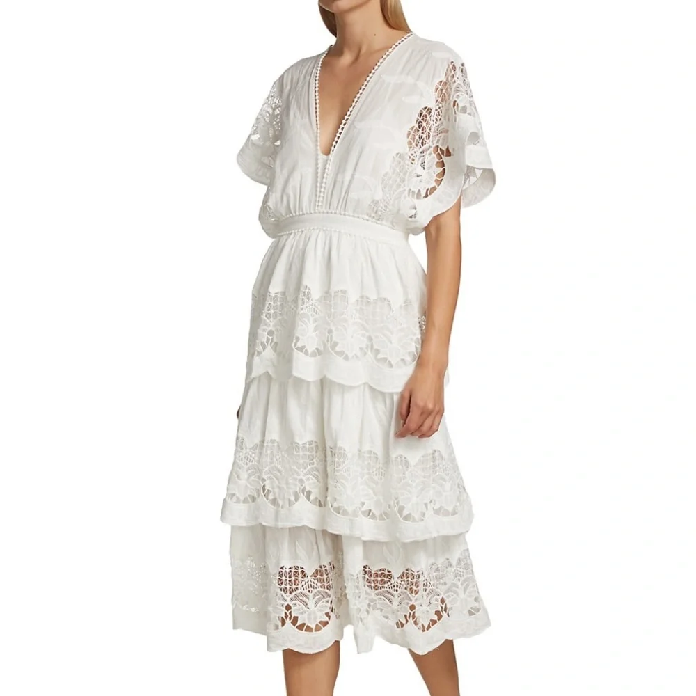 Farm Rio Richelier Embroidered Mini Dress - Picture 3 of 4